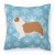 Winter Snowflake Dog Profile Art Fabric Decorative Pillow - 638508510167