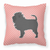 Dog Profile Checkerboard Design Fabric Decorative Pillow - 638508511317