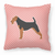 Dog Profile Checkerboard Design Fabric Decorative Pillow - 638508511409