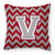Monogram Letter Chevron Fabric Decorative Pillow - 638508316905