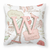 Carolines Treasures Monogram Letter Love in Paris Pink Fabric Decorative Pillow, bright, soft, cozy