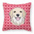 Dog With XOXO Hearts Fabric Decorative Pillow - 638508676573
