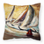 Carolines Treasures Sailboats Painting Fabric Decorative Pillow, 14x14 Inches, bright, comfy