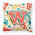 Carolines Treasures Monogram Letter Musical Instruments Fabric Decorative Pillow, 14x14 Inches, soft, colorful