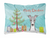 Carolines Treasures Christmas Tree and Dog Canvas Fabric Decorative Pillow, Canvas Material, 12x16 Inches Holiday