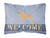 Welcome Dog Art Canvas Fabric Decorative Pillow - 638508702678