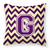 Letter Chevron Fabric Decorative Pillow - 638508320285