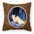 Starry Night Design with Dog Picture Fabric Decorative Pillow - 615872504374