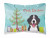 Carolines Treasures, Inc Christmas Tree and Dog Canvas Fabric Decorative Pillow, Canvas, 12x16 Inches Festive