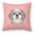 Caroline's Treasures Dog Face Checkerboard Design Fabric Decorative Pillow, Checkerboard Design, 14x14 Inches, soft, cheerful