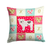 Carolines Treasures Love Design with Dog Fabric Decorative Pillow, 14x14 Inches, Chic Cute