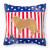 USA Patriotic With Dog Fabric Decorative Pillow - 638508514080