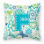 Carolines Treasures, Inc Monogram Letter Flowers and Butterflies Fabric Decorative Pillow, 14x14 Inches, Polyester, soft, cheerful