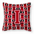Carolines Treasures Monogram Letter Football Pillow, 14x14 Inches, Comfortable Polyester Fabric