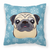 Winter Snowflake Dog Face Design Fabric Decorative Pillow - 638508111067