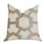 Plutus Brands Linked Charisma Luxury Throw Pillow in Beige and Brown Tones