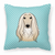 Carolines Treasures Dog Face Checkerboard Design Fabric Decorative Pillow, 14x14 Inches, vibrant, stylish