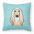 Carolines Treasures Dog Face Checkerboard Design Fabric Decorative Pillow, 14x14 Inches, vibrant, stylish