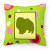 Carolines Treasures, Inc Green Fabric Decorative Pillow with Dog Silhouette, Green, 14x14 Inches, holiday charming