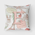 Carolines Treasures, Inc Letter Love in Paris Pink Fabric Decorative Pillow, Pink, 18x18 inches, Soft