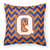 Letter Chevron Fabric Decorative Pillow - 638508320902