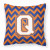 Letter Chevron Fabric Decorative Pillow - 638508320902