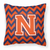 Monogram Letter Chevron Fabric Decorative Pillow - 638508316578