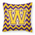 Carolines Treasures Monogram Letter Chevron Fabric Decorative Pillow, 14 Inch, Polyester       