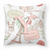 Caroline's Treasures Monogram Letter Love in Paris Pink Fabric Decorative Pillow, Pink, soft, bright