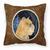 Starry Night Design with Dog Picture Fabric Decorative Pillow - 615872504077