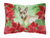 Poinsettas Dog Art Canvas Fabric Decorative Pillow - 652259193158
