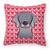 Dog With XOXO Hearts Fabric Decorative Pillow - 638508676832