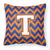 Letter Chevron Fabric Decorative Pillow - 638508320933