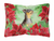 Poinsettas Dog Art Canvas Fabric Decorative Pillow - 652259193585