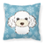 Carolines Treasures Winter Snowflake Dog Face Designed Fabric Decorative Pillow, 14x14 Inches, Soft 