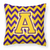 Carolines Treasures Monogram Letter Chevron Decorative Pillow, Chevron Design, 14x14 Inches, Comfortable Cushion