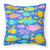 Carolines Treasures Sealife Painting Fabric Decorative Pillow, 14x14 Inches, Polyester, colorful, bright