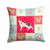 Carolines Treasures Cat Print Love Fabric Decorative Pillow, 14x14 Inches, Polyester, Decor Cozy