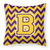 Monogram Letter Chevron Fabric Decorative Pillow - 638508316202