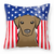 Carolines Treasures American Flag and Dog Fabric Pillow, 18 x 18 Inches, Cozy Home Accent