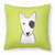 Caroline's Treasures Dog Face Checkerboard Design Fabric Decorative Pillow, 14x14 Inches, comfy, cheerful