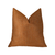 Plutus Brands Kashmiri Oak Orange and Taupe Handmade Luxury Pillow with Earthy Accent