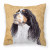 Carolines Treasures Wipe Your Paws Dog Art Fabric Decorative Pillow, Full Color Artwork, 14x14 Inches, bright cheerful