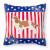 USA Patriotic With Dog Fabric Decorative Pillow - 638508514325