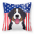 Carolines Treasures USA Design with Dog Fabric Pillow, 14x14 Inches, Stylish Home Accent