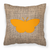 Carolines Treasures, Inc Butterfly Burlap Fabric Decorative Pillow, Blue-Orange, 18x18 Inches Luxury Sofa Cushion