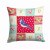 Carolines Treasures Birds Art Love Fabric Decorative Pillow Design Accent, 14x14 Inches, Polyester