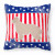USA Patriotic With Dog Fabric Decorative Pillow - 638508514011
