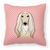 Carolines Treasures, Inc Dog Face Checkerboard Design Fabric Decorative Pillow, 14x14 Inches, Polyester, colorful, soft