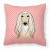 Carolines Treasures, Inc Dog Face Checkerboard Design Fabric Decorative Pillow, 14x14 Inches, Polyester, colorful, soft